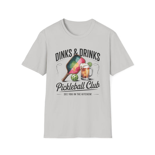 Dink & Drinks 3 Pickleball T-Shirt